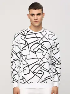 Pepe Jeans Abstract Printed Cotton Sweatshirt