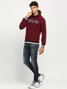 Pepe Jeans Brand Logo Printed Hooded Cotton Sweatshirt