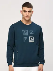 Pepe Jeans Typography Printed Ribbed Sweatshirt