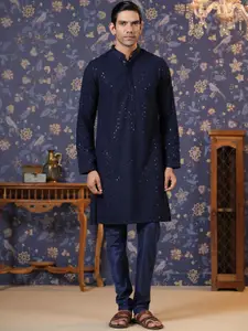 House of Pataudi Embroidered Straight Kurtas