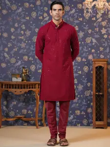 House of Pataudi Embroidered Straight Kurta