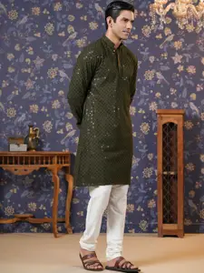 House of Pataudi Embroidered Straight Kurtas