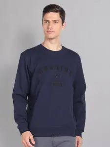AD By Arvind Typography Embroidered Pure Cotton Pullover
