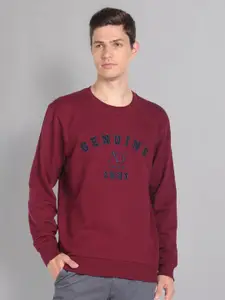 AD By Arvind Typography Printed Pure Cotton Sweatshirt