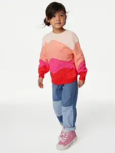 Marks & Spencer Girls Colourblocked Pullover Sweaters