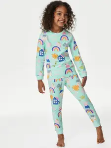 Marks & Spencer Girls Graphic Printed Night suit