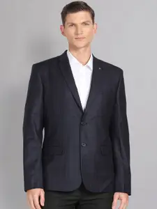 AD By Arvind Checked Notched Lapel Collar Single Breasted Formal Blazers