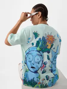 The Souled Store Rick & Morty Printed Cotton Oversized T-shirt