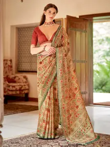 Saree mall Ethnic Motifs Zari Silk Bagh Sarees