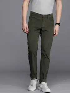 Allen Solly Men Textured Slim Fit Corduroy Chinos