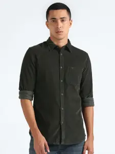 Flying Machine Slim Fit Corduroy Weave Pure Cotton Casual Shirt