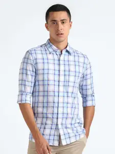 Flying Machine Slim Fit Tartan Checked Casual Shirt