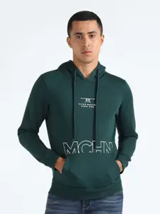 Flying Machine Typograpy Printed Hooded Pullover