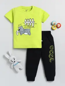 Toonyport Boys Printed Pure Cotton T-Shirt with Trousers