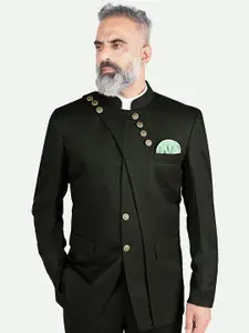 FRENCH CROWN Bandhgala Wool Blazer