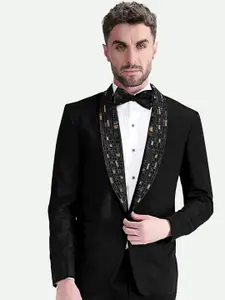FRENCH CROWN Notched Lapel Single-Breasted Blazer