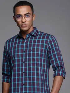 Allen Solly Windowpane Checked Sport Fit Pure Cotton Casual Shirt