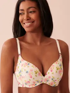La Vie en Rose Printed Medium Coverage Heavily Padded Push-Up Bra with All Day Comfort