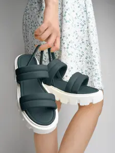 Shoetopia Girls Two Strap Open Toe Platform Heels With Backstrap