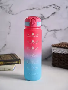 MARKET99 Pink & Blue Printed Travel Bottle - 1 L