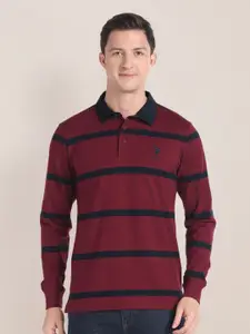 U.S. Polo Assn. Striped Polo Collar Pure Cotton T-Shirt