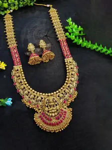 GRIIHAM Gold-Plated CZ Studded Necklace & Earrings