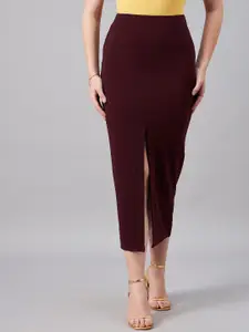 Chemistry Front Slit midi Pencil Skirts