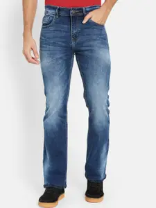 Octave Men Mid-Rise Clean Look Whiskers & Chevrons Heavy Fade Cotton Jeans