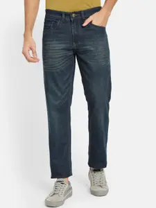 Octave Men Mid-Rise Clean Look Light Fade Whiskers & Chevrons Cotton Jeans