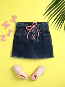 V-Mart Girls A-Line Mini Denim Skirt