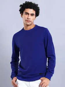 The Indian Garage Co Self Design Textured Long Sleeve Pullover Sweatshirt
