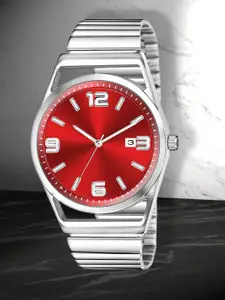 Shocknshop Men Water Resistance Stainless Steel Analogue Chronograph Watch WCH88Red