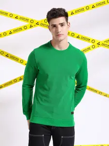 The Indian Garage Co Self Design Textured Long Sleeve Pullover Sweatshirt