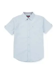Gini and Jony Boys Spread Collar Opaque Regular Fit Cotton Casual Shirt