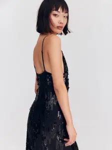 H&M Sequined Slip Dress