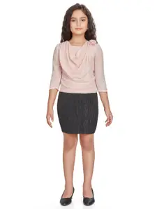 Peppermint Cowl Neck Sheath Dress