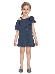 Peppermint Girls Embellished One Shoulder Fit & Flare Dress