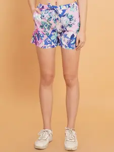 HOUSE OF KKARMA Women Floral Printed Mid-Rise Shorts