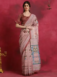 Saree mall Warli Printed Dabu Saree