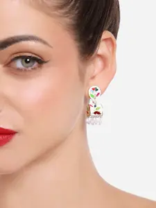 Zaveri Pearls Gold Plated Pearls Beaded Jhumkas