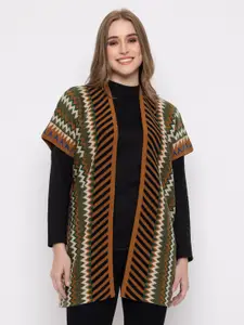 513 Striped Open Front Kimono Shrug