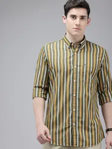 Van Heusen Sport Slim Fit Striped Pure Cotton Casual Shirt