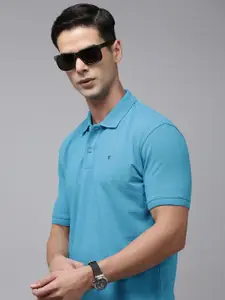 Van Heusen Sport Solid Short Sleeves Polo Collar T-shirt
