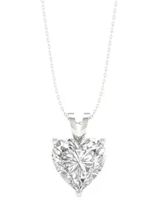 ORIONZ Silver-Plated Cubic Zirconia-Studded Pendant With Chain