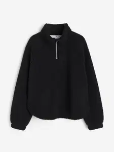H&M Girls Pile Zip-Top Sweatshirt