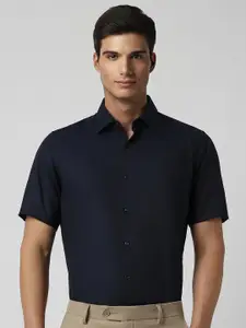 Van Heusen Textured Self Design Pure Cotton Casual Shirt