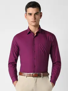 Van Heusen Men Purple Slim Fit Opaque Formal Shirt