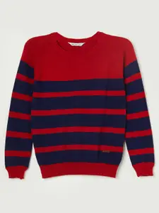 Fame Forever by Lifestyle Boys Colourblocked Ribbed Pure Cotton Pullover