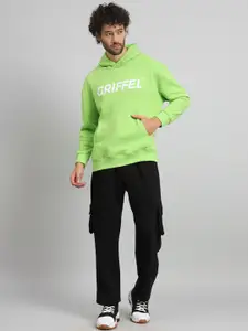 GRIFFEL Hooded Brand Logo Printed Fleece Cotton Tracksuits