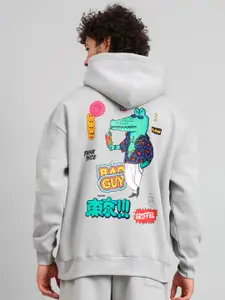 GRIFFEL Graphic Printed Hooded Fleece Sweatshirt